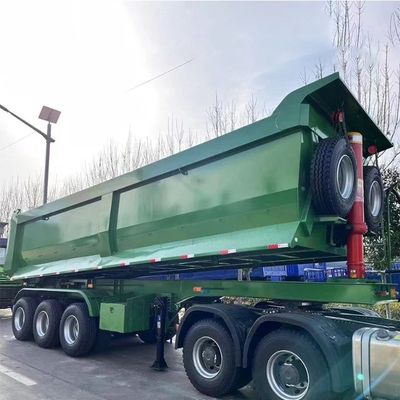 U-shaped Hydraulic Cylinder 3axle Dump Tipper Rear Dump Semi-trailer with Leaf Spring