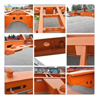 Mechanical and Air Suspension 50T Payload Skeleton Semi Trailer for Container Transport
