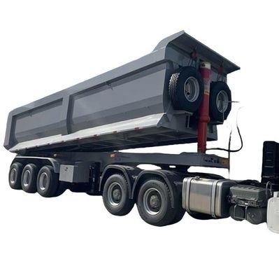 Heavy Duty Hydraulic Cylinder 3axle 45cbm 50cbm U-Shaped Rear Tipping Dump Trailer for Truck