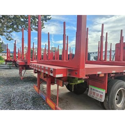 Transport Logs and Rebar with Our 3-Axis Timber Flatbed Semi-Trailer King Pin Options