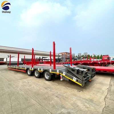 40-100TON Tare Weight Lowbed Semi Trailer for Safe and Smooth Transport of Heavy Loads