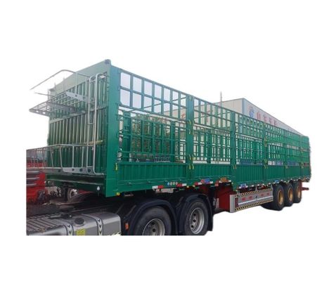 Livestock and Vegetable Hauling 3/4 Axles Fence Steel Stake Semi-Trailer from Wosheng