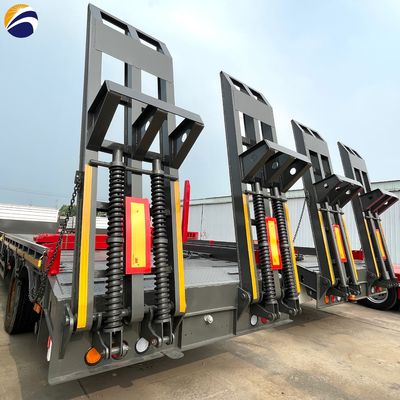 40-100TON Tare Weight Lowbed Semi Trailer for Safe and Smooth Transport of Heavy Loads