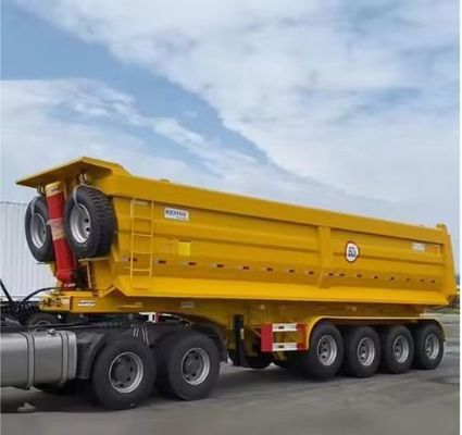 Customer's Request 50ton Rear Dump Trailer U-Shaped Hydraulic Dump Tipper Semi Trailer