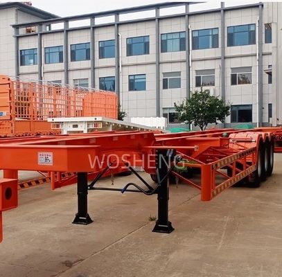 12400x2500x1550mm Skeleton Chassis Container Trailer for Transporting 40ft Containers