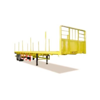 WS 4 Axle Transport Flatbed Semi Trailer with Stretchable and Detachable Side Column