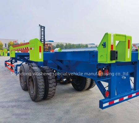 Mechanical Suspension Semi-Trailer for 2 Axles Terminal Container Trailer at Port