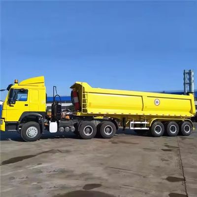60-100 tons U Type End Dump Trailer Truck for Customer's Request 9800x2500x3500mm Sale
