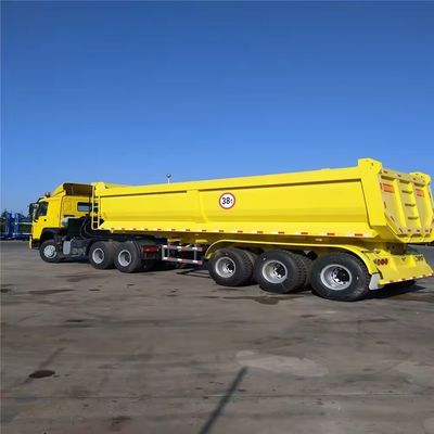 60-100 tons U Type End Dump Trailer Truck for Customer's Request 9800x2500x3500mm Sale