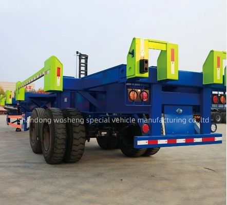Mechanical Suspension Semi-Trailer for 2 Axles Terminal Container Trailer at Port