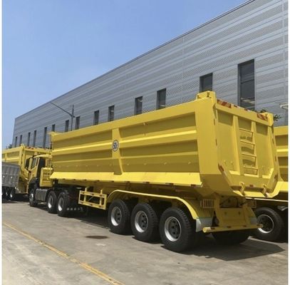 60-100 tons U Type End Dump Trailer Truck for Customer's Request 9800x2500x3500mm Sale