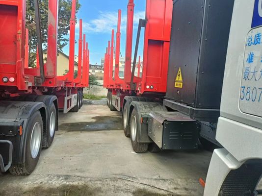 WS 4 Axle Transport Flatbed Semi Trailer with Stretchable and Detachable Side Column