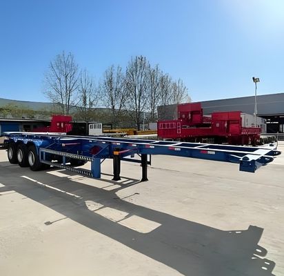 40FT 3 Axle Container Chassis Skeleton Semi Truck Trailer for Transporting Containers