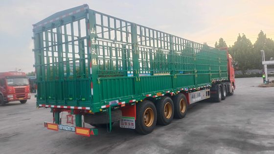 Max Payload 50tons Truck Side Wall Fence Semi Trailer for Livestock and Vegetables