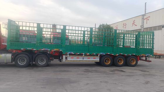Max Payload 50tons Truck Side Wall Fence Semi Trailer for Livestock and Vegetables