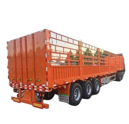 Tri-Axle 40-100 Ton Utility Side Wall Open Semi Trailer for Livestock and Vegetable