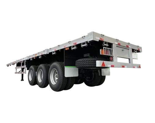 40ft Container Utility Semi-Trailer Flatbed Trailer Dual Line Braking System 12R22.5 Tire