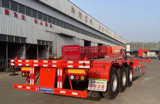 Direct 3 Axle Shipping Container Skeleton Chassis Semi Trailer with Q345B Main Beam