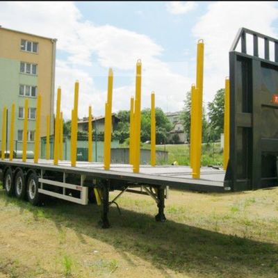 12.00R22.5 Tire Multi- 3 Axle 4 Axle 5 Axle Wood Log Transport Timber Flatbed Semi Trailer