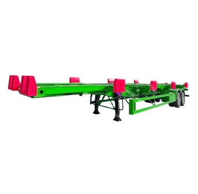 Main Beam Q345B Height 500mm Container Skeleton Semi Trailer for Cargo Transport Port
