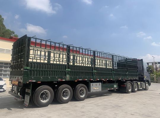 High Side Drop Fence Cargo Semi Trailer with SAF Two Speed 28t Heavy Duty Landing Gear