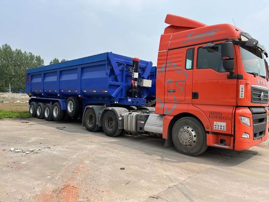 4 Axles Hydraulic Rear Dump End Tipping Semi Trailer for Sand Stone Grain Transporting