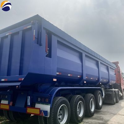 4 Axles Hydraulic Rear Dump End Tipping Semi Trailer for Sand Stone Grain Transporting