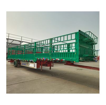 28t Heavy Duty Landing Gear WS 2/3 Axle Fence Cargo Semi Trailer for Animal Transport