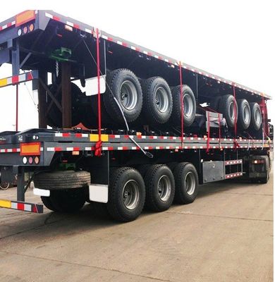 Customizable Container Flatbed Truck Trailer in Popular Style and Color with 3 Axles