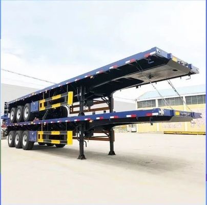 Customizable Container Flatbed Truck Trailer in Popular Style and Color with 3 Axles