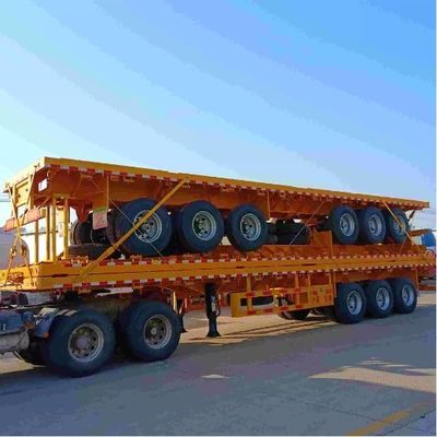 Customizable Container Flatbed Truck Trailer in Popular Style and Color with 3 Axles