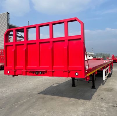 Customizable Container Flatbed Truck Trailer in Popular Style and Color with 3 Axles