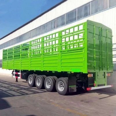28t Heavy Duty Landing Gear 3 Axle WS Side Wall Fence Semi Trailer for Animal Transport