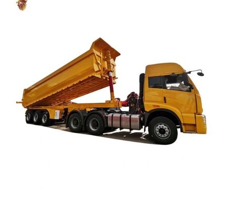 End Tipping Semi Trailer for Rear Dump Style Tipper Truck Trailers 4 Axles Hydraulic