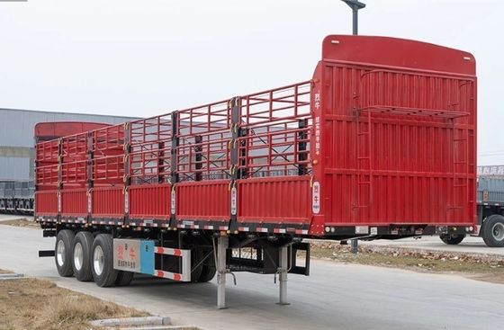 3/4 Axle 40-100 Ton Utility Side Wall Livestock Vegetable Fence Semi Trailer for Farm