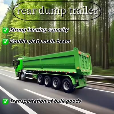 Truck Trailer with Customizable U Type Heavy Duty 3-8 Axles Rear Dump Semi Trailer