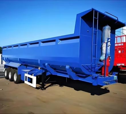 Mechanical Suspension 40-100 ton Max Payload Dump Tipper Truck Trailer for Ore Transport