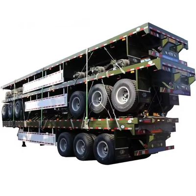 40ft Container 3 Axle Flatbed Trailer for Heavy Load and Long Distance Transport