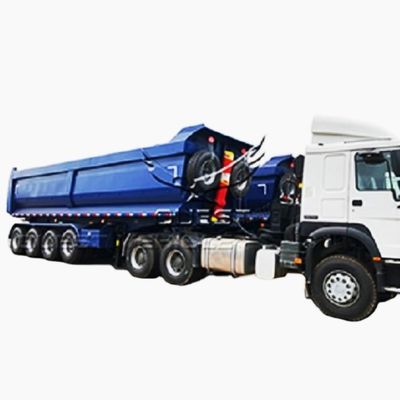 Customer's Request 100Tons Rear Dump Trailer for Durable and Safe Transportation