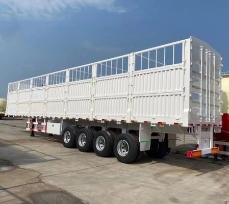Suspension AIR/Mechanical Suspension Customized 3/4 Axle 50-100Ton High Fence Trailer