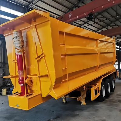 Semi-Trailer 50-80 Tons Hydraulic 3 Axle 4 Axles 5 Axles Tilting Tipping Tipper Rear Dump Truck Trailer