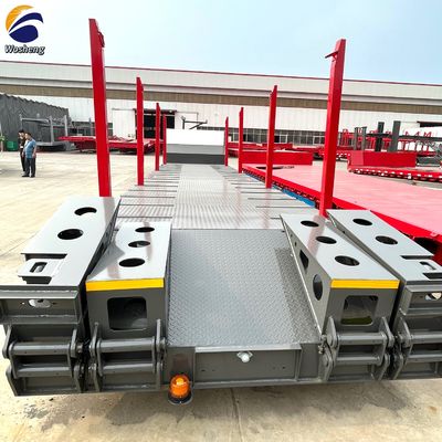 Air or Mechanical Suspension Low Bed Trailer for 60-120 Tons Excavator Transportation