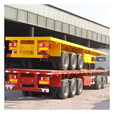 Max Payload 20T-80T 40 Ft 2 3 Axles Flatbed Semi-Trailer for Long-Distance Transport