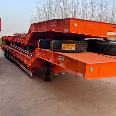 High Capacity 60-120ton Gooseneck Low Bed Semi Trailer with Good and 3-5 Axle Capacity