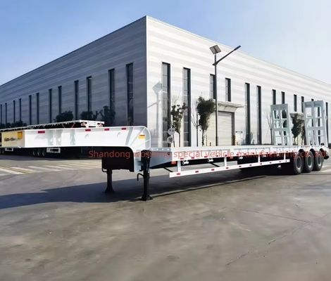 High Capacity 60-120ton Gooseneck Low Bed Semi Trailer with Good and 3-5 Axle Capacity