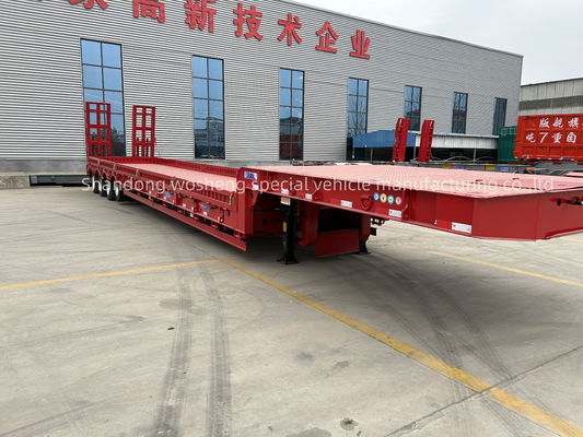 High Capacity 60-120ton Gooseneck Low Bed Semi Trailer with Good and 3-5 Axle Capacity