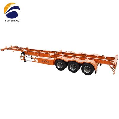 12400x2500x1550mm 2 3 4 Axles Skeleton Semi Trailer for Container Transport 40ft Container
