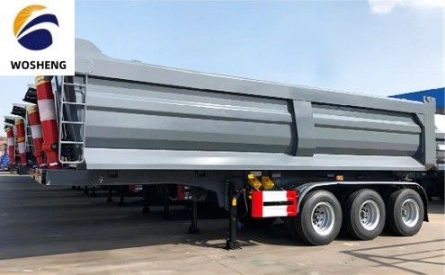 Customer's Request 3/4 Axles Hydraulic Rear Dump Semi Trailer for Sand Stone Transport