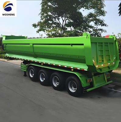 Customer's Request 3/4 Axles Hydraulic Rear Dump Semi Trailer for Sand Stone Transport