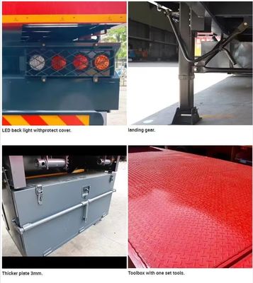 Semi-Trailer 3 Axle 4 Axle Flatbed Semi Trailers for Building Materials Transportation